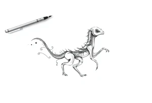 anthropomofic monster tattoo idea