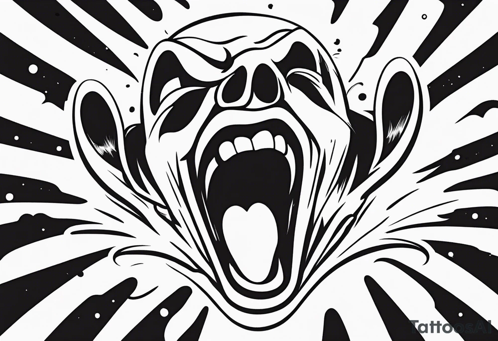 Scream tattoo stencil tattoo idea