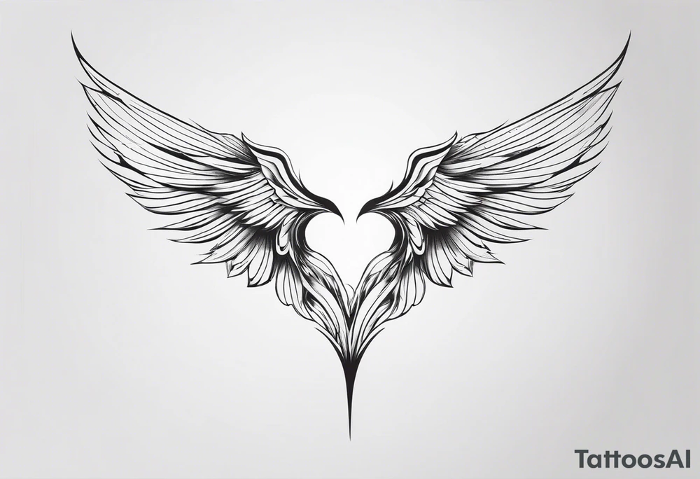 wings tattoo in leg for men like flying tattoo idea