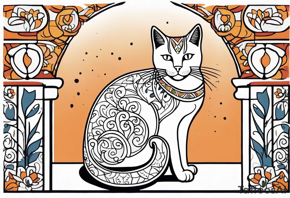 Talavera cat tattoo idea