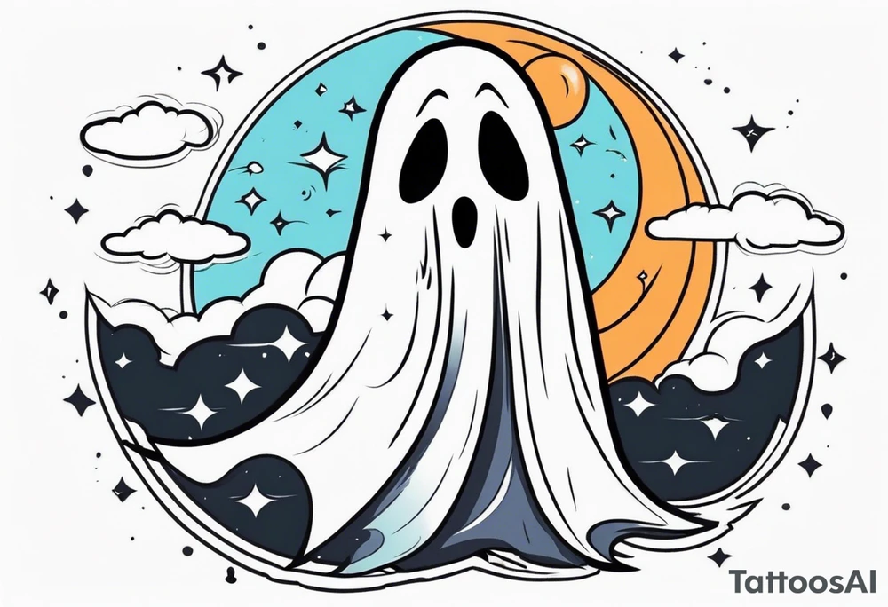 ghost who crying tattoo idea