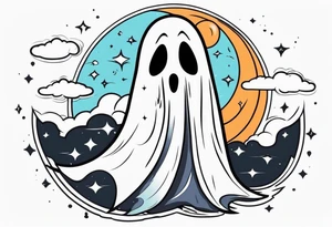 ghost who crying tattoo idea