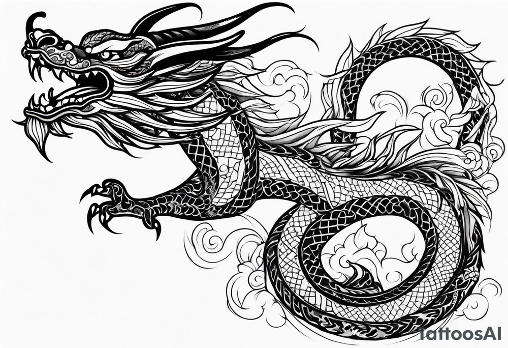 Chinese dragon tattoo idea