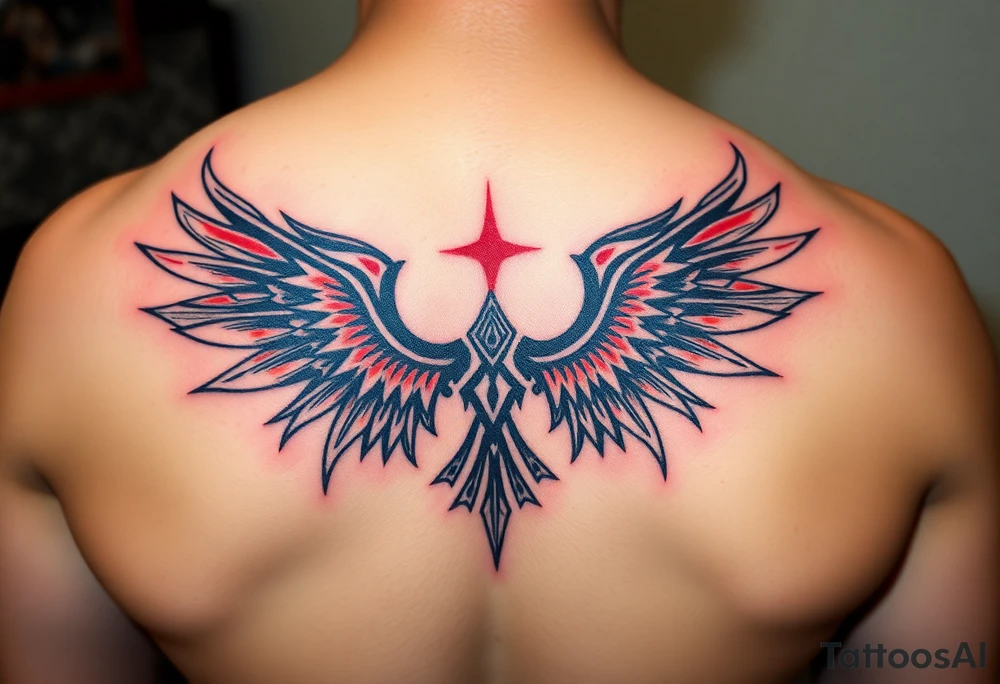 representing equilibrium or balance. color could be black and red or only black tattoo idea
