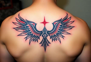 representing equilibrium or balance. color could be black and red or only black tattoo idea