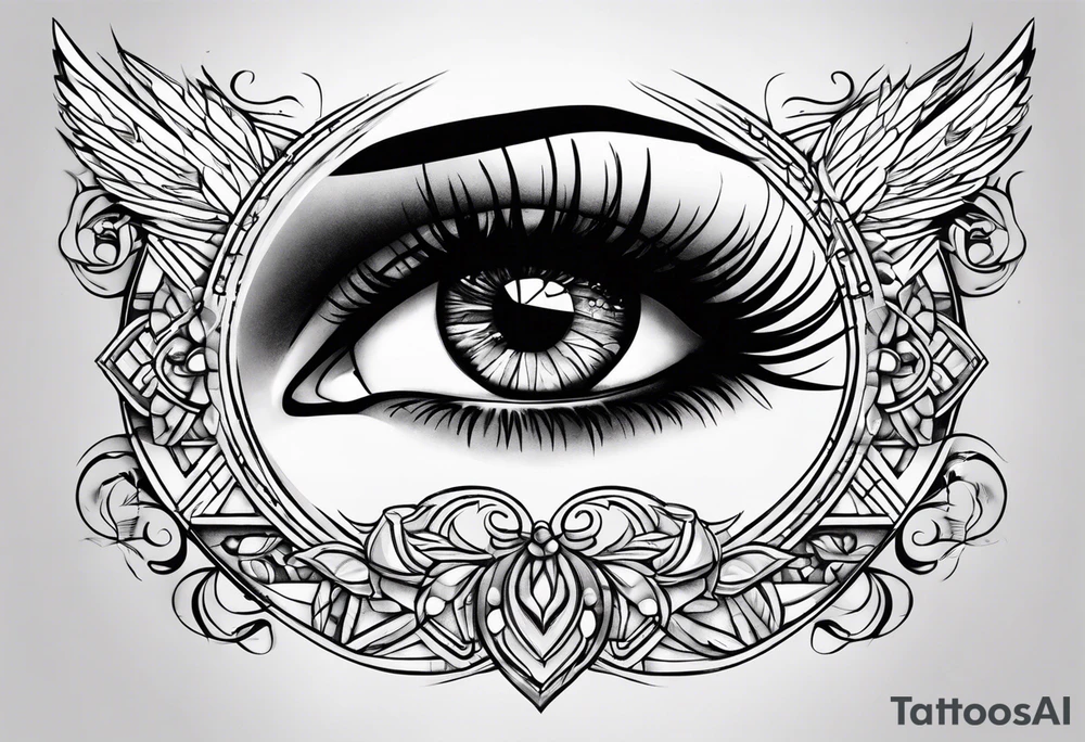 Themis eyes covered tattoo idea