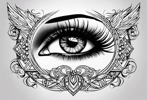 Themis eyes covered tattoo idea