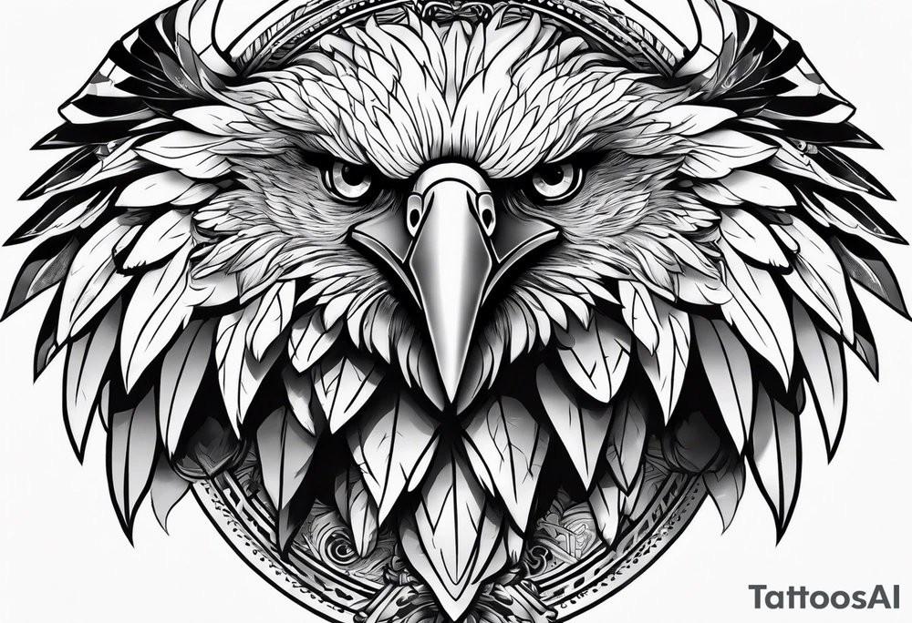Eagle with two heads tattoo idea