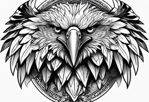 Eagle with two heads tattoo idea