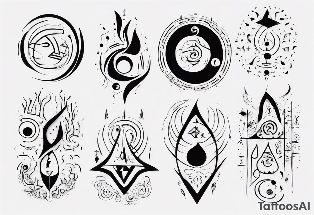 The four elements tattoo idea