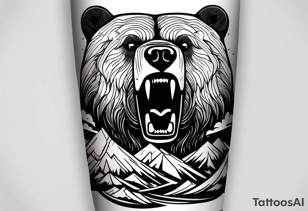 I want wrist band tattoo resemble bear and divine light on hill top tattoo idea