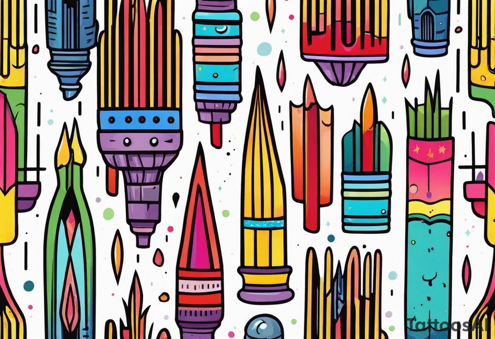 Organ pipes tattoo idea