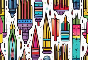 Organ pipes tattoo idea
