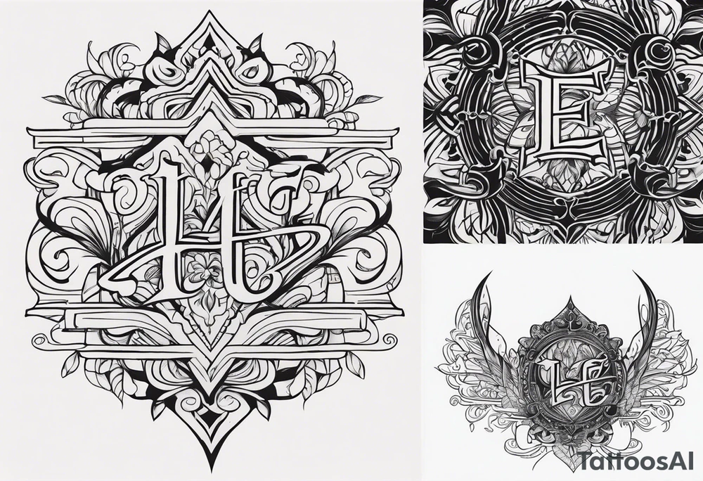 Curly font with the name Lee tattoo idea