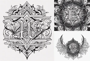 Curly font with the name Lee tattoo idea