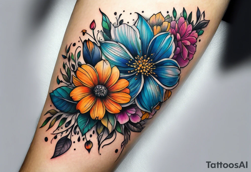 flowers tattoo idea