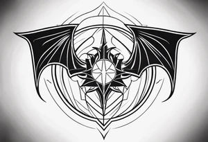 a incubus insignia tattoo. the tattoo needs to have a heart in the center. i want the whole tattoo to be liney and sharp. tattoo idea