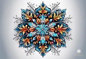 snowflake tattoo idea