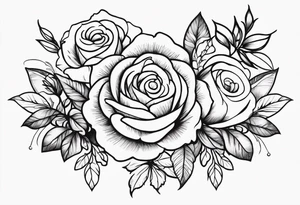 i want a full arm tattoo with simple flowers and roses tattoo idea