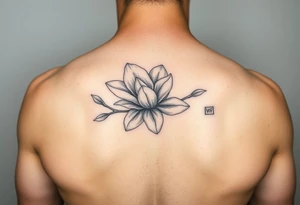 Magnolia branch tattoo idea