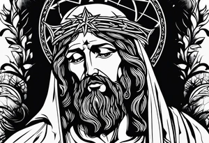 Jesus crying blood tattoo idea