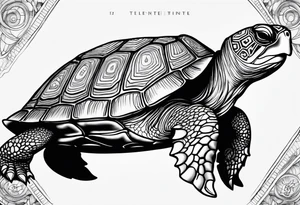 Turtle with the circle of fifths on its shell tattoo idea