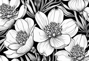 Bouquets of bluebonnets tattoo idea
