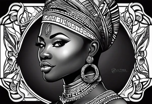 African art tattoo idea