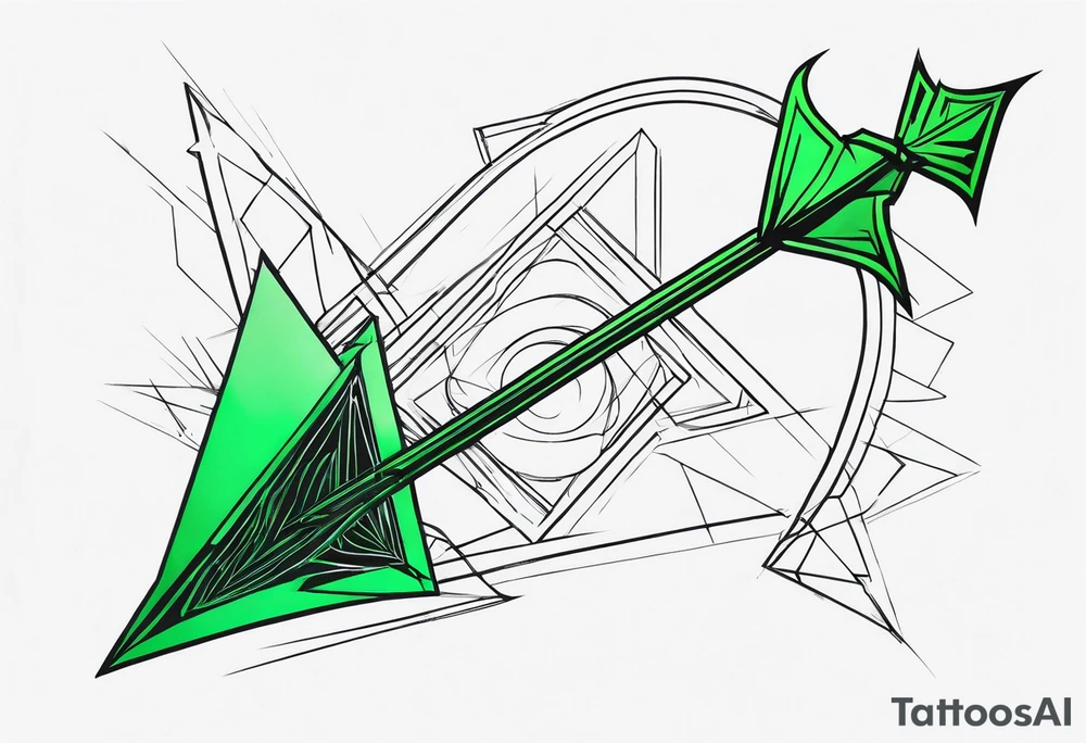 Green arrow tattoo idea