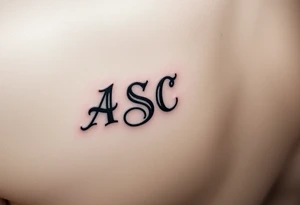 Initials A.S.C on the side of the wrist near the bone more basic tattoo idea