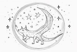 draco constellation with the stars not animals tattoo idea