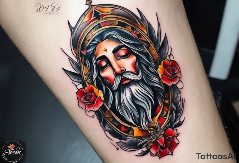 A forearm tattoo portraying salvation tattoo idea