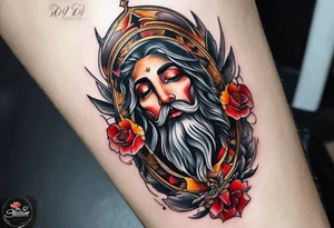 A forearm tattoo portraying salvation tattoo idea