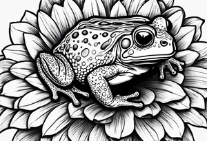 Toad hdimg flowers to go on a date tattoo idea