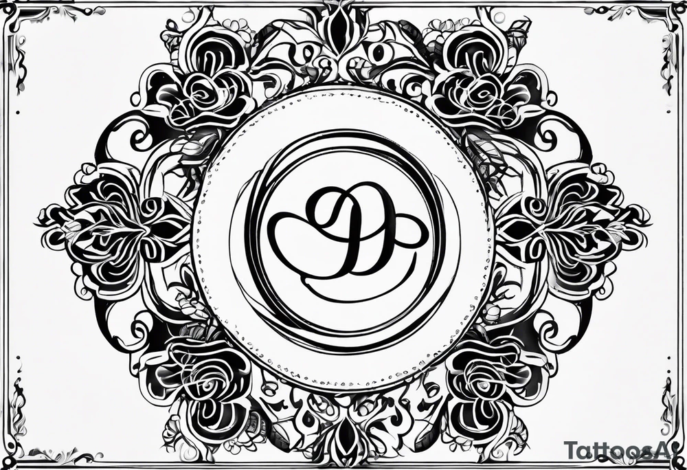 Infinity symbol, J, J, B tattoo idea