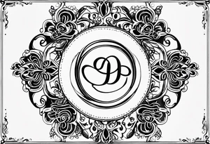 Infinity symbol, J, J, B tattoo idea