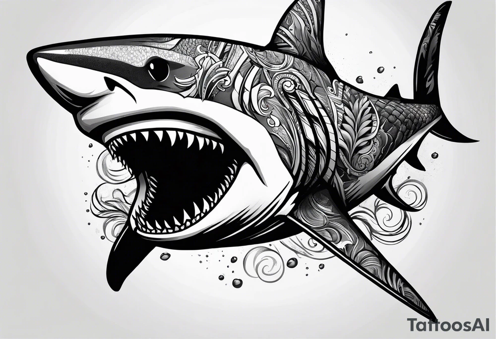 Forearm shark teeth tattoo idea