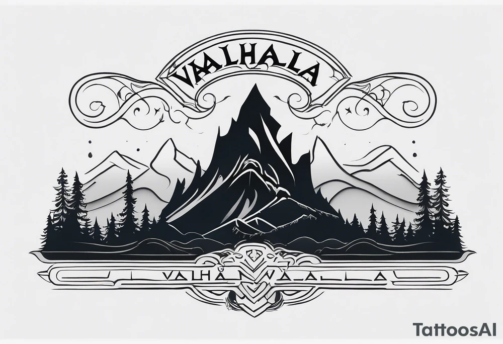 Valhalla  mist fog tattoo idea