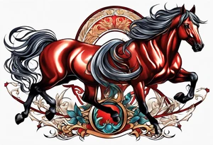 Red horse tattoo idea