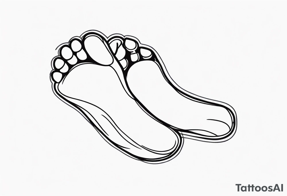 Baby foot prints tattoo idea