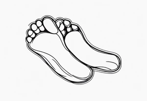 Baby foot prints tattoo idea