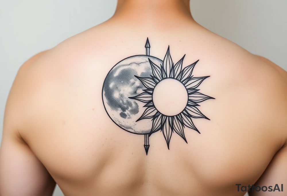 The moon and the sun tattoo idea