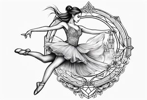 ballerina music box tattoo idea