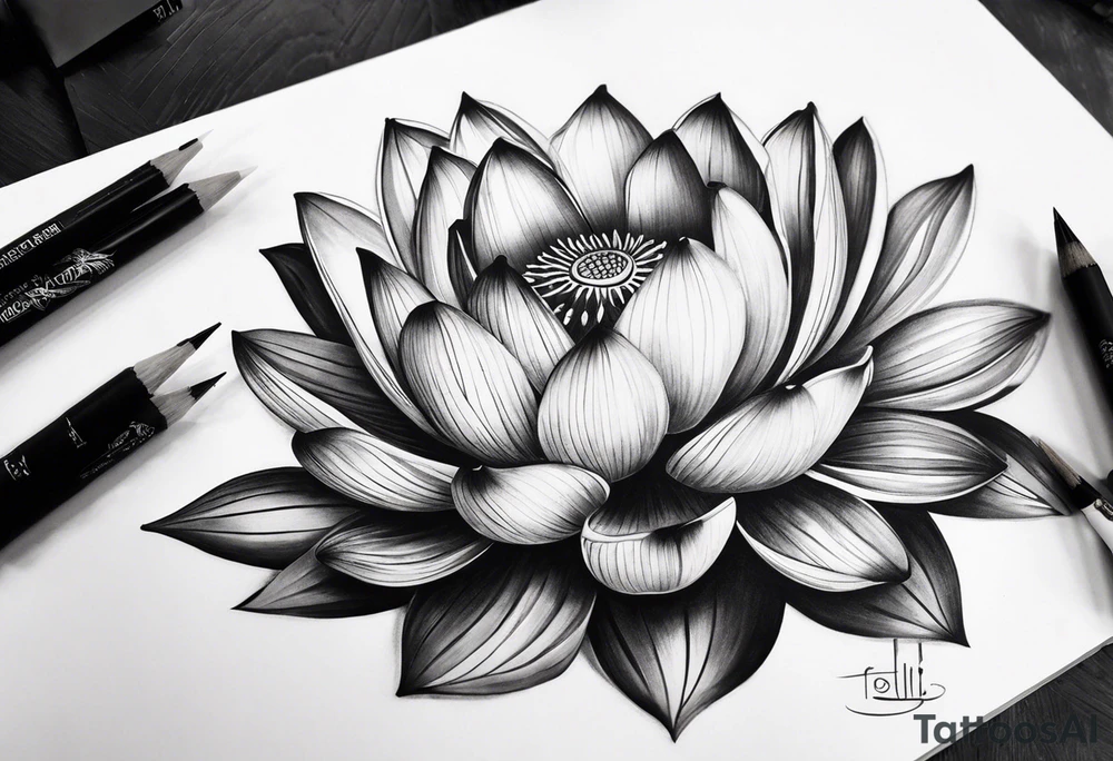 İçerisinde kaplan gül lotus çiçeği ay ve kral tacının bulunduğu dirsekten aşağı bir dövme tasarımı tattoo idea