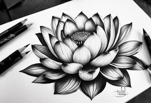 İçerisinde kaplan gül lotus çiçeği ay ve kral tacının bulunduğu dirsekten aşağı bir dövme tasarımı tattoo idea