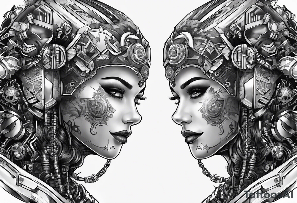 Robotic Cyber criminal tattoo idea