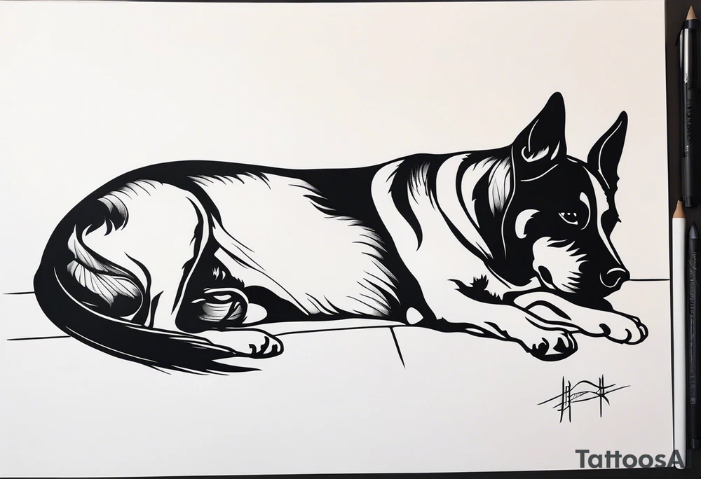 Dog murdering tattoo tattoo idea