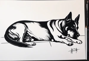 Dog murdering tattoo tattoo idea