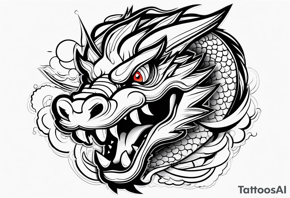 DRAGO GIAPPONESE DA FARE SU UN BRACCIO tattoo idea