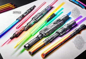 A field of lightsabers tattoo idea